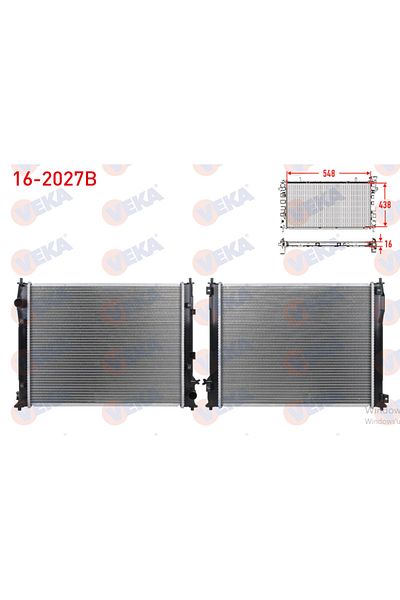 Veka Honda Civic X (Fc) 1.6I A-T 2017 - Water Radiator and Brazing Post