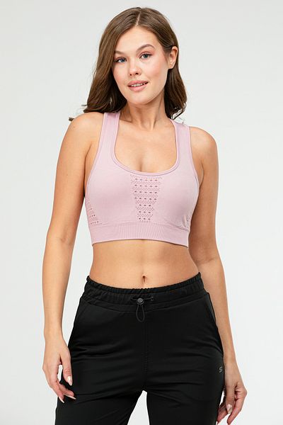 speedlife Powder Slim Fit cu gât deschis, fără sudură, sutien sport pentru femei SSF0003