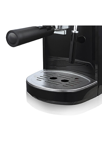 DOTS ماكينة صنع الإسبريسو مع خزان مياه شفاف سعة 1.2 لتر - 1250 واط - أسود