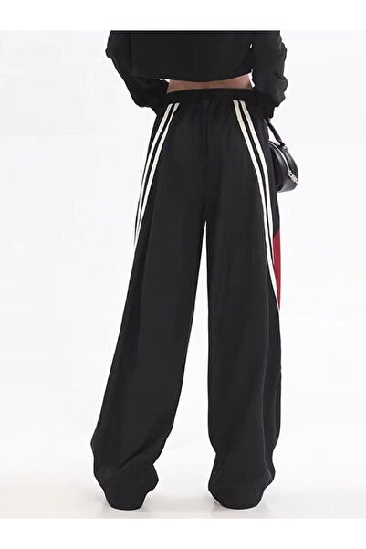 DEEFWEAR Y2k Siyah Paraşüt  Pantolon Eşofman