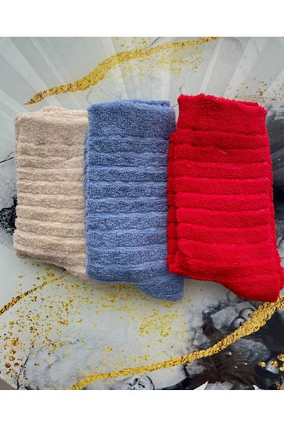 Günyan Store Women's Winter Reverse Towel Socks 3 Pairs