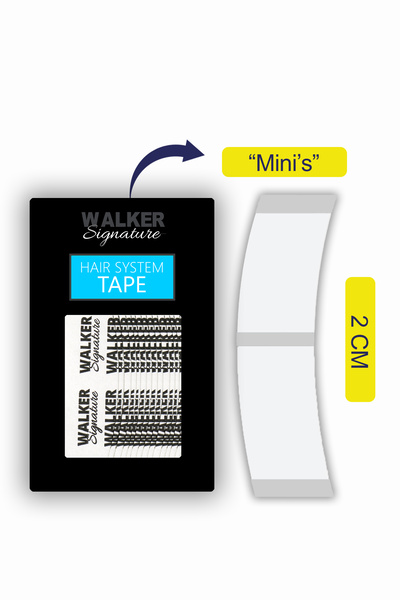 Walker Tape Walker Signature Tape Mini's Protez Saç Bandı Oval 3/4″ x 3″ (1,90 x 7,62 cm)