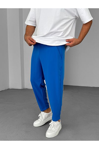 BYBASICMAN Blue Loose Fitting Basic Pants By-319