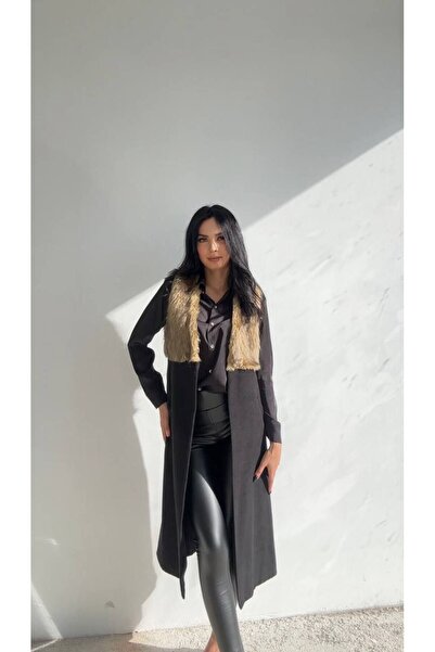 Swass Furry Agraf Detailed Long Vest