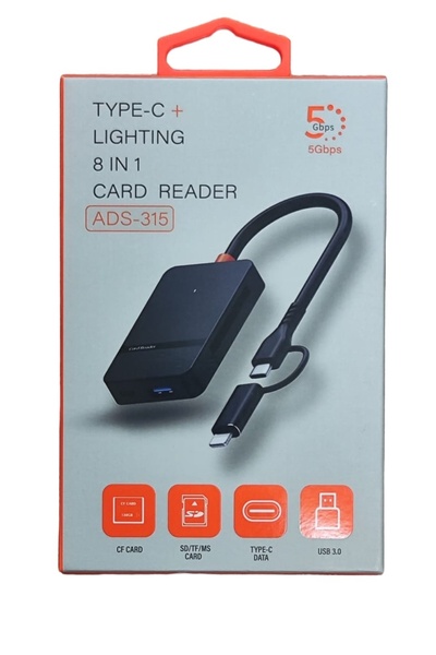 Pmr 8 In 1 Type C - Lightning Usb Çoklayıcı- Compact Flash- Microsd-sd Kart O...