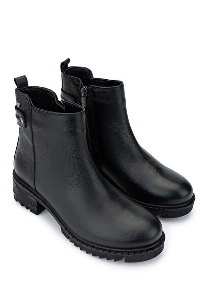 Tamer Tanca Kadın Hakiki Deri Siyah Floter Casual Bot