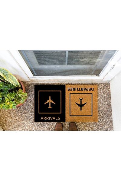 DefLife Home Arrivals Departures Door Mat / Koko Mat
