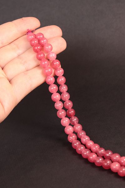 CessNova 8mm Rose Quartz Natural Stone String - Certified (1 Piece)