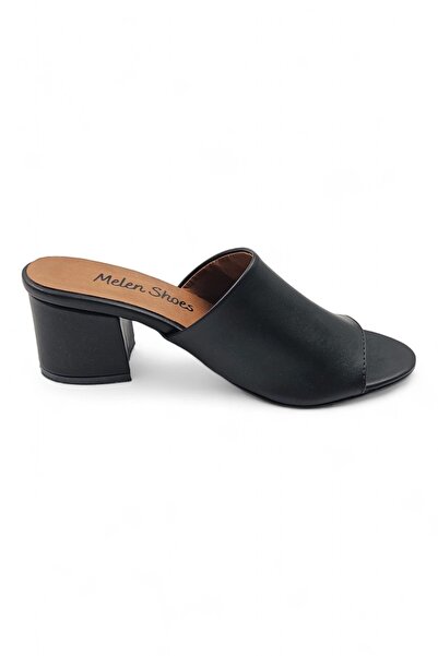 Melen Shoes شبشب نسائي مريح بكعب يومي من Celosia باللون الأسود