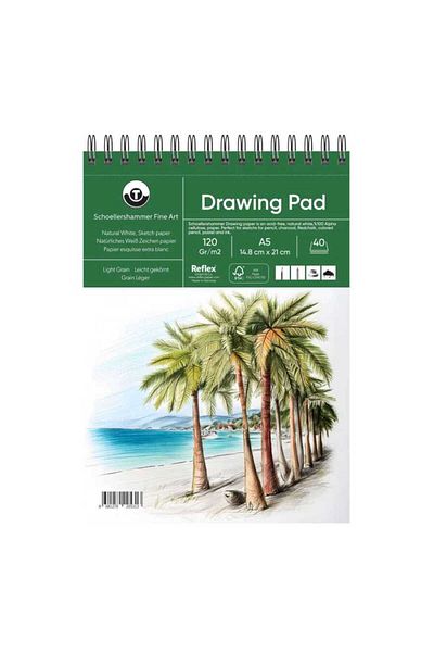 Schoellershammer Drawing Pad Sketch Drawing Pad 120 Gr. A5 40 Sheets