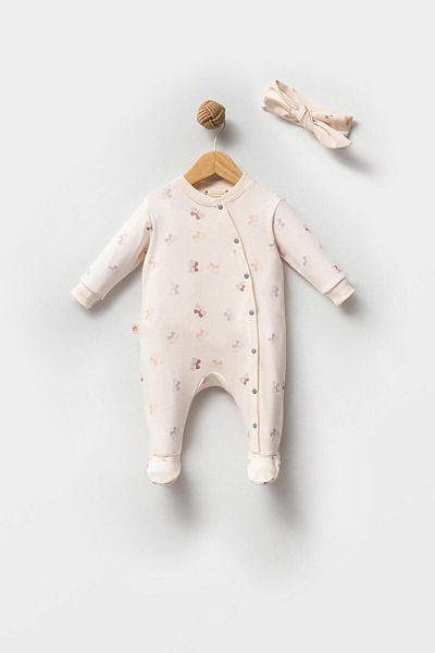 Bubbles 100% Cotton Butterfly Baby Girl Jumpsuit