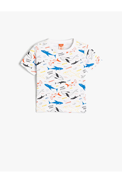 Koton Tricou Ecru pentru bărbați 4SMB10178TK