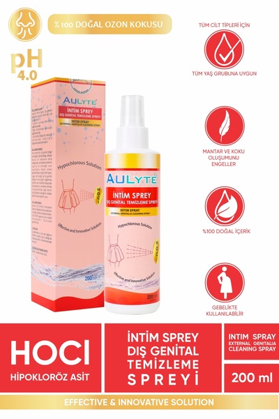 Aulyte İntim Dış Genital Temizleme Spreyi 200 ml