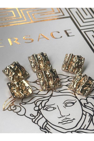 ODDA TASARIM ATÖLYESİ New Collection Top Branch Print Gold Color Shirt-Dress-Coat Arm Length(1.6cm)