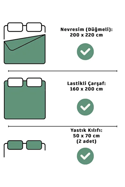 MyStory Home Double Fitted Sheet Duvet Cover Set Serenity