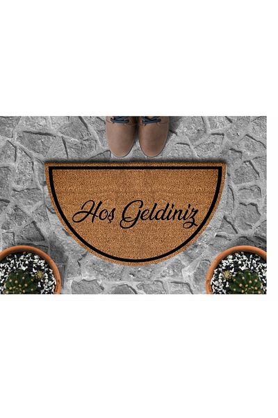 DefLife Home Welcome Door Mat / Half Moon Koko Mat