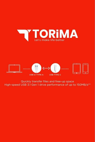 Torima Black 64GB Dual Drive USB-TYPE-C OTG
