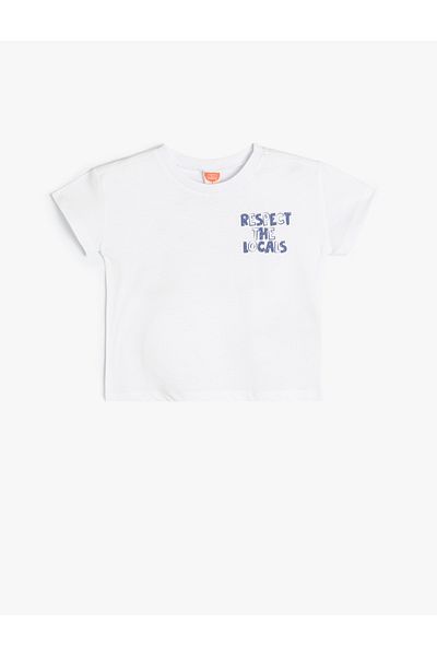Koton Crew Neck Printed Short Sleeve T-Shirt