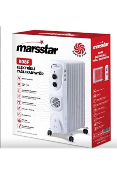 Marsstar B 08F 11 Dilim Yağlı Radyatör 3 Kademe Isı Ayarı 2500W Turbo Fan / M...