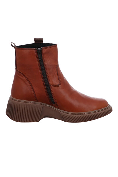 İNZE AYAKKABI Brown Genuine Leather Boots - Model Name: Agate