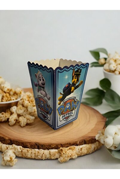 LASAGNA STORE Διακοσμητικό Κουτί Αραβοσίτου Γενεθλίων Paw Patrol 8 Τεμάχια