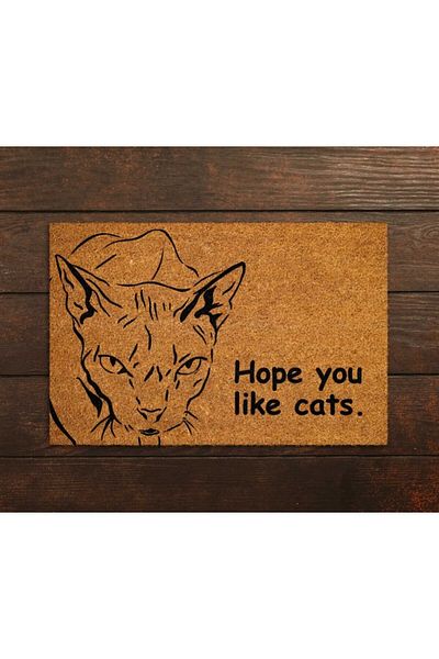 DefLife Home Hope You Like Cats Door Mat / Koko Mat
