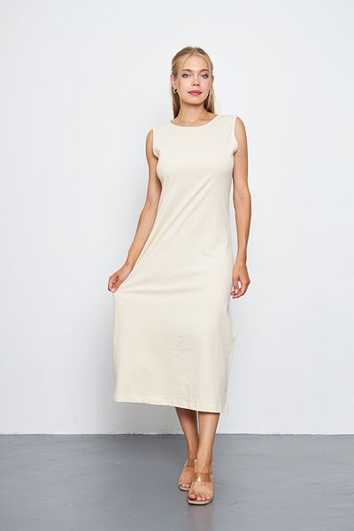 ESPİNA 100% Cotton Lined Long Sleeveless Dress - Underskirt Petticoat
