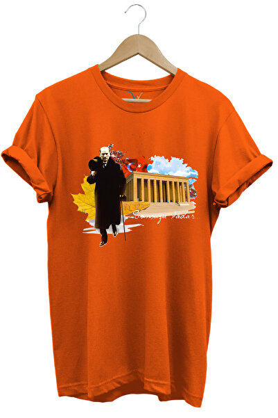 WİDİ ATATURK ANITCHABIR 10 - Μπλουζάκι με κανονική εφαρμογή Republic Forever