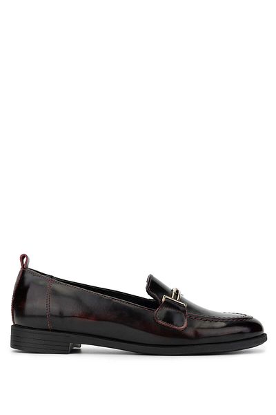 Tamer Tanca Women's Genuine Leather Claret Red Loafer Shoes