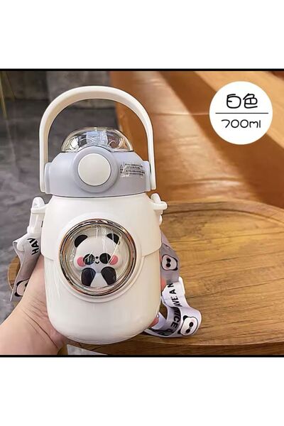 ROSECENTERBAZAAR Thermal Water Bottle Hanging Rope Mini Space Capsule Insulated Bottle (Imported)