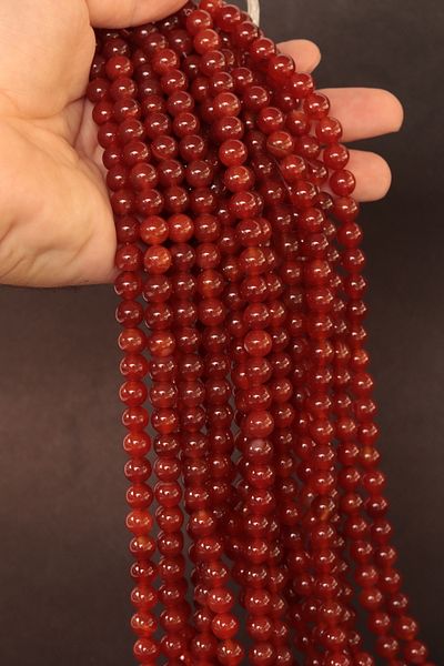CessNova 8mm Red Natural Stone String - Certified (1 Piece)
