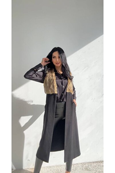 Swass Furry Agraf Detailed Long Vest