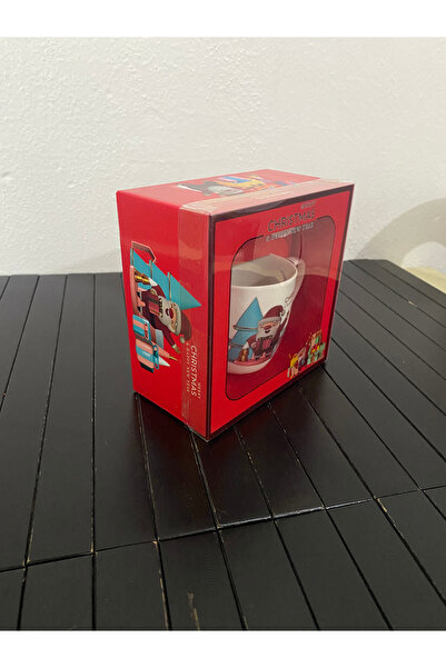 LUMOSMAR Özel Seri Seramik Noel Baba Yılbaşı Kaşıklı kupa