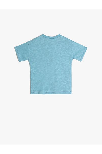 Koton T-Shirt Crew Neck Short Sleeve Parrot Printed Cotton