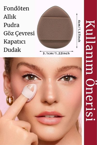Lovendas 4 PCS Mini Puff Sponge - Finger Makeup, Wet and Dry Use