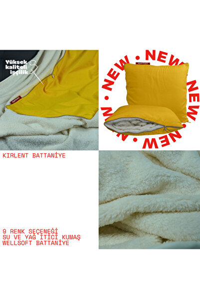 XPERMATE Yellow Tv Blanket Pillow - 145X205 Throw Pillow Welsoft, Airplane Pillow & Travel Pillow