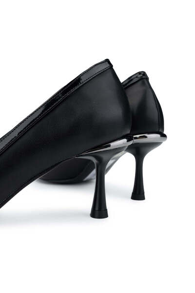 Tamer Tanca Kadın Vegan Siyah Topuklu Ayakkabı