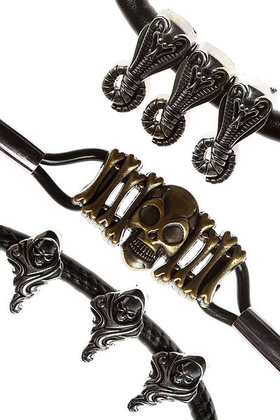 Dejavu Unisex Bracelet Bundle with Skull Soul and Cobra Figure Detail