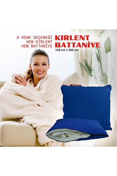 XPERMATE Tv Blanket Pillow Blanket Throw Pillow Welsoft Blanket Travel Pillow Airplane Pillow 145X205 Blue