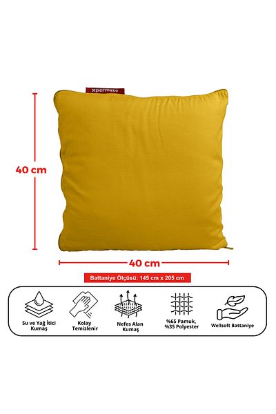 XPERMATE Yellow Tv Blanket Pillow - 145X205 Throw Pillow Welsoft, Airplane Pillow & Travel Pillow