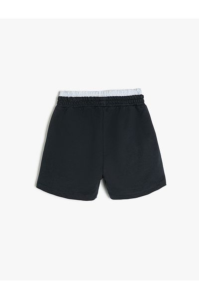 Koton Cotton Shorts - Double Waist Detailed