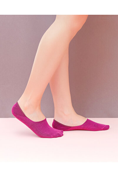 Calverton Socks 2 Pairs Burgundy Bamboo Silicone Plain Women'S/Men's Ballerina Socks