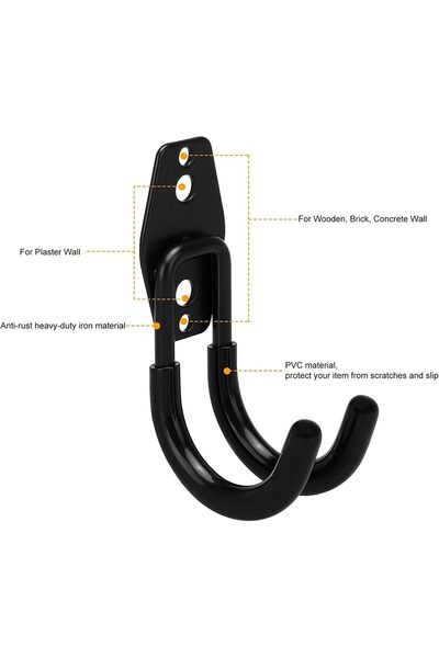 vipgross Set of 2 Oval Curved Garage Hook Hangers, Garage Warehouse Organizing Heavy Garage Hooks
