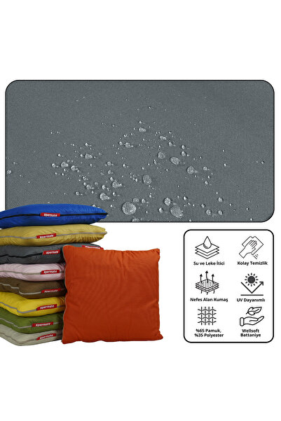 XPERMATE Tv Battaniye Yastık Battaniye Kırlent Welsoft Battaniye Yolculuk Yastığı Uçak Yastığı 145x205 Gri