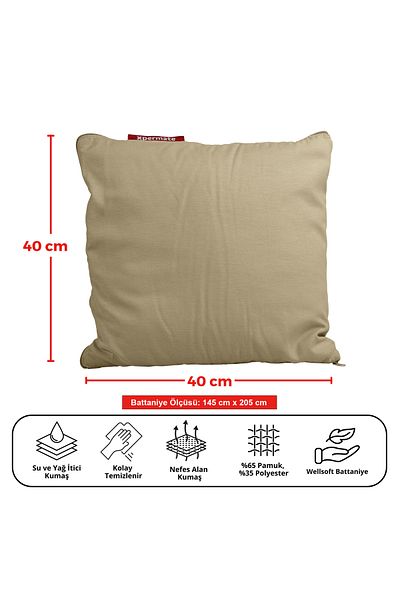 XPERMATE Beige Tv Blanket Pillow - Welsoft Throw Pillow, Airplane Travel Pillow, 145X205