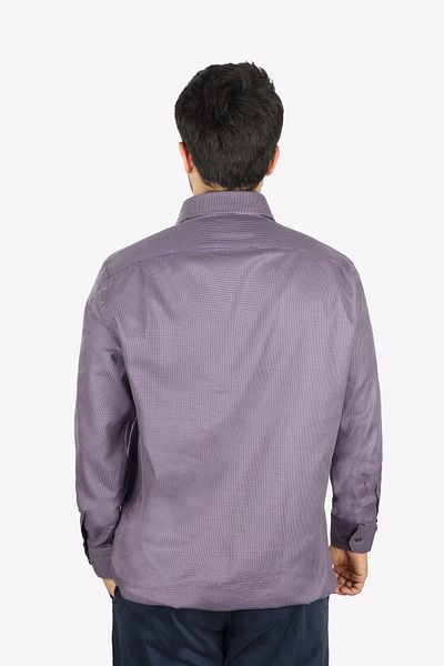 PAUL&SHARK Men's Patterned Long Sleeve Shirt Collared Casual Midnight Blue Shirt 14313155 Cf-104