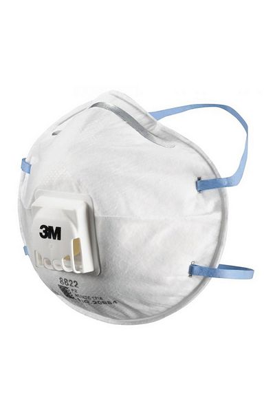 3M 3-Piece Straps and Nose Clip Valved FFP2 Respiratory Mask