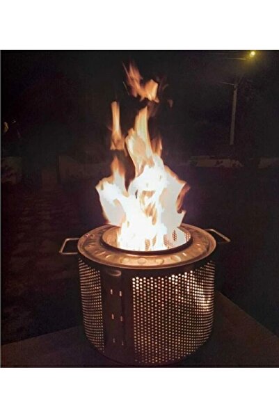 Metlinoo Kulplu Ateş Çukuru Bahçe Şöminesi Kamp Sobası Bahçe Sobası