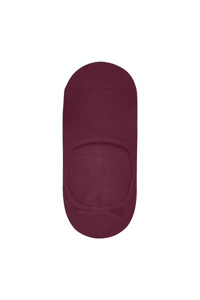 Calverton Socks 2 Pairs Burgundy Bamboo Silicone Plain Women'S/Men's Ballerina Socks