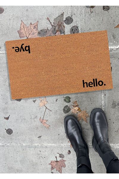 DefLife Home Hello Bye Door Front Koko Mat